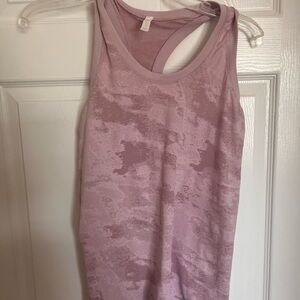 Athleta Pink Fitted Cut Out Tank Top